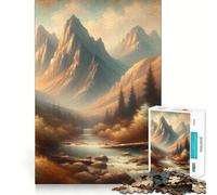 Puzzle da 1000 pezzi con dipinto di un sereno ruscello di montagna ideale per adolescenti per migliorare la memoria facile da realizzare e per il tempo libero Decorazione murale di alta qualità