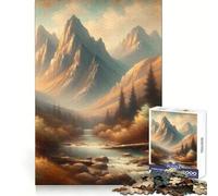 Puzzle da 1000 pezzi con dipinto di un sereno ruscello di montagna ideale per adolescenti per migliorare la memoria facile da realizzare e per il tempo libero Decorazione murale di alta qualità