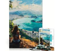 Puzzle da 1000 pezzi con dipinto panoramico di Rio de Janeiro, per adulti, gioco stimolante per la mente, rilassante e divertente, con tagli precisi, ideale come regalo di Natale (38x26cm)