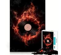 Puzzle da 1000 pezzi con disco in vinile, ideale per adulti e ragazzi, gioco di logica, relax, taglio di precisione, regalo perfetto (38x26cm)