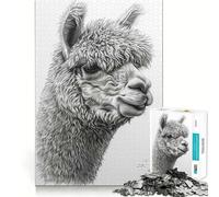 Puzzle da 1000 pezzi con disegno di alpaca,gioco di logica e allenamento mentale,incastro perfetto,senza spazi vuoti,sfida interattiva per la casa (50x75cm)