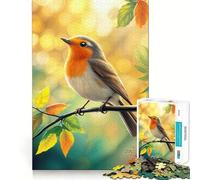 Puzzle da 1000 pezzi con disegno di un pettirosso per ragazzi, ideale per stimolare la memoria e creare un'atmosfera serena, con taglio di alta qualità, perfetto come regalo di compleanno (38x26cm)