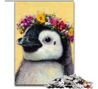 Puzzle da 1000 pezzi con disegno di un pinguino, rompicapo impegnativo da 1000 pezzi, serata di giochi in famiglia (dimensioni 50x75cm)