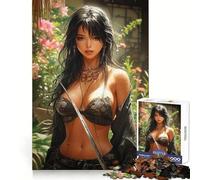 Puzzle da 1000 pezzi con dolce ragazza anime per adolescenti, gioco di puzzle e sfida mentale, passatempo rilassante, taglio preciso, regalo adorabile 38x26cm
