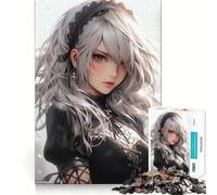 Puzzle da 1000 pezzi con dolce ragazza anime per adulti, gioco di logica e abilità, calma e relax, taglio preciso, regalo affettuoso 50x75cm