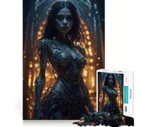 Puzzle da 1000 pezzi con donna cattiva sexy e malvagia per adulti, gioco intelligente antistress, assemblaggio con schema, sorpresa di Natale 38x26cm