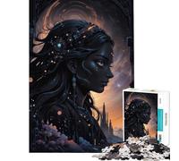Puzzle da 1000 pezzi con donna cyberpunk nello spazio Gioco avvincente per coltivare la pazienza rilassante che stimola l'analisi e la logica Opera d'arte regalo (dimensioni 38x52cm)