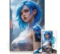 Puzzle da 1000 pezzi con donna cyberpunk sexy per adolescenti, gioco di logica, passatempo rilassante, taglio perfetto, regalo classico 50x75cm