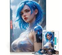 Puzzle da 1000 pezzi con donna cyberpunk sexy per adolescenti, gioco stimolante, divertente e rilassante, taglio preciso, regalo di Natale 38x26cm