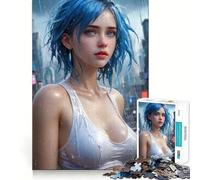 Puzzle da 1000 pezzi con donna cyberpunk sexy per adolescenti, ideale per migliorare la memoria e il tempo libero Pezzo unico con motivo natalizio 38x26cm