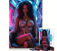 Puzzle da 1000 pezzi con donna fantascientifica all'interno di un'astronave ideale per adolescenti Puzzle facile da costruire per il tempo libero con taglio preciso perfetto come regalo