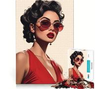 Puzzle da 1000 pezzi con donna giapponese in stile retrò, ideale per adolescenti, gioco di logica, relax e divertimento, taglio preciso, regalo artistico (38x26cm)