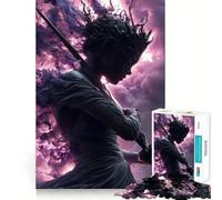 Puzzle da 1000 pezzi con donna guerriera,spada e corona,sfida mentale,taglio di alta precisione,divertente passatempo (38x52cm)