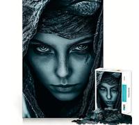 Puzzle da 1000 pezzi con donna misteriosa incappucciata per adulti, gioco per allenare la mente, divertimento in casa, taglio di precisione, regalo per le vacanze (50x75cm)