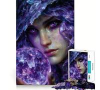 Puzzle da 1000 pezzi con donna mistica e sfera di cristallo per adolescenti, gioco per allenare la mente, divertente e rilassante, oggetto da collezione (38x52cm)
