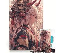 Puzzle da 1000 pezzi con donna samurai per adulti e ragazzi, gioco stimolante per il pensiero critico, antistress, con dettagli nitidi, regalo per le vacanze (38x26cm)