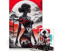 Puzzle da 1000 pezzi con donna sexy immersa nella natura, ideale per adolescenti, gioco di abilità mentale, svago e divertimento, design elegante da assemblare 50x75cm