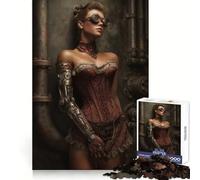 Puzzle da 1000 pezzi con donna steampunk e braccio meccanico, ideale per adolescenti, gioco di logica, antistress, taglio preciso e regalo artistico 38x52cm
