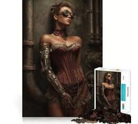 Puzzle da 1000 pezzi con donna steampunk e braccio meccanico, ideale per adulti e ragazzi, per migliorare la memoria e favorire il rilassamento Regalo di Natale 50x75cm