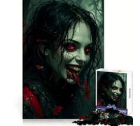 Puzzle da 1000 pezzi con donna vampira dagli occhi rossi, ideale per adolescenti, per un allenamento mentale rilassante, un hobby perfetto come regalo di Natale (38x52cm)