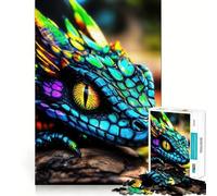 Puzzle da 1000 pezzi con drago arcobaleno per ragazzi, ideale per stimolare la mente, rilassare e fuggire dalla realtà, con bordi precisi (38x26cm)