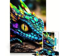 Puzzle da 1000 pezzi con drago arcobaleno per ragazzi, stimola la memoria, rilassa e favorisce il relax Taglio liscio Regalo elegante (50x75cm)