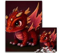 Puzzle da 1000 pezzi con drago carino puzzle di carta stimolante per il cervello fai da te gioco decorativo giocattolo interattivo per la famiglia 1000 pezzi (38x26 cm)