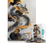 Puzzle da 1000 pezzi con drago cinese antico per adulti,gioco stimolante per la mente,superficie liscia e priva di sbavature,hobby affascinante per i momenti di svago (38x26cm)