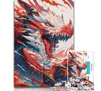 Puzzle da 1000 pezzi con drago cinese fantasy per adulti e adolescenti, giochi divertenti Ogni pezzo è unico Gioco divertente e stimolante per tutta la famiglia (38x26cm)