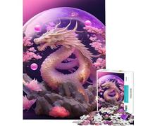 Puzzle da 1000 pezzi con drago cinese in cristallo gioco per famiglie sfida per l'intelligenza giocattolo avvincente ottimo regalo per compleanni (dimensioni 38x26cm)