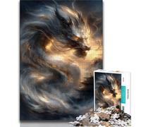 Puzzle da 1000 pezzi con drago cinese per adulti e ragazzi, per ammazzare il tempo durante le vacanze, ogni pezzo è unico - Gioco stimolante e divertente per tutta la famiglia, 50x75cm
