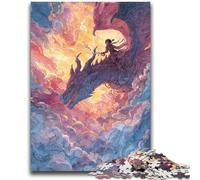 Puzzle da 1000 pezzi con drago dei cartoni animati ad acquerello, per adolescenti, regali, giocattolo educativo, divertenti giochi per famiglie, arredamento unico per la casa, 50x75cm