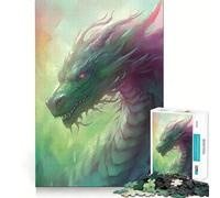 Puzzle da 1000 pezzi con drago della nebbia mistica per adolescenti, gioco di intelletto, momento di condivisione, taglio di qualità, regalo memorabile (38x52cm)