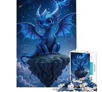 Puzzle da 1000 pezzi con drago e isola galleggiante Aiuta ad allenare la mente riduce lo stress ed è un gioco pratico adatto a persone dai 14 anni in su (38x26cm)