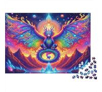 Puzzle da 1000 pezzi con drago fantasy, drago magico arcobaleno, gioco educativo per adulti, decorazione per la casa, sfida di alta difficoltà, ideale per compleanni maschili e femminili, 52x38 cm.