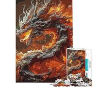 Puzzle da 1000 pezzi con drago fantasy ideale per ragazzi L'assemblaggio del modello allena la mente e la manualità Regalo perfetto per amici e familiari 50x75cm