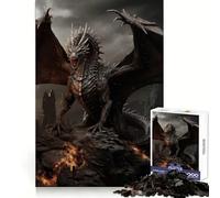 Puzzle da 1000 pezzi con drago in stile antico, ideale per ragazzi, stimola la creatività e il tempo libero, con incastri solidi, perfetto come regalo (50x75cm)