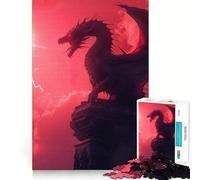 Puzzle da 1000 pezzi con drago lunare rosa per adulti, gioco di abilità mentale, relax, design, assemblaggio, pezzo da collezione (38x52cm)