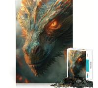 Puzzle da 1000 pezzi con drago mistico per adolescenti, gioco stimolante per la mente, divertente e rilassante, con dettagli nitidi e da collezione (38x52cm)