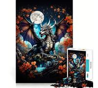 Puzzle da 1000 pezzi con drago mistico per adolescenti, gioco stimolante per la mente, divertente e rilassante, con dettagli nitidi e da collezione (38x26cm)