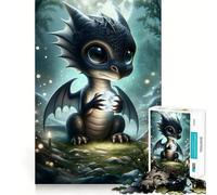 Puzzle da 1000 pezzi con drago neonato,taglio preciso,rompicapo,regalo divertente per il tempo libero,decorazione natalizia da appendere al muro (50x75cm)