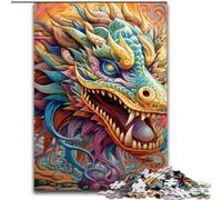 Puzzle da 1000 pezzi con drago psichedelico. Puzzle da 1000 pezzi per adulti. Sviluppa la coordinazione occhio-mano, perfetto come regalo di compleanno (dimensioni 50x75cm).