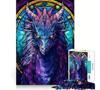 Puzzle da 1000 pezzi con drago Seraphon viola per adulti, gioco intelligente da assemblare insieme, regalo stagionale (38x26cm)