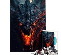 Puzzle da 1000 pezzi con drago spaventoso gioco educativo per sfide di apprendimento ottimo regalo e passatempo per le vacanze a casa (dimensioni 38x52cm)