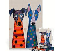 Puzzle da 1000 pezzi con due cani a pois per ragazzi, ideale per sviluppare la logica e il relax, con bordi nitidi e un'atmosfera accogliente, perfetto come regalo di Natale (38x26cm)