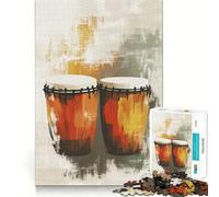 Puzzle da 1000 pezzi con due congas, pezzi ben definiti, gioco per lo sviluppo delle capacità cognitive, ideale per momenti di relax e divertimento, perfetto per l'esposizione natalizia (50x75cm)