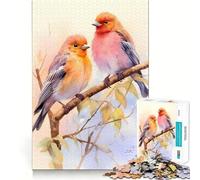 Puzzle da 1000 pezzi con due fringuelli, colorato, ad incastro perfetto, gioco artistico, sfida mentale, divertimento per il tempo libero, regalo di compleanno (50x75cm)