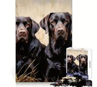 Puzzle da 1000 pezzi con due labrador per adolescenti, stimola l'intelletto, divertiti e goditi il tempo libero, con bordi precisi, ideale per le vacanze (50x75cm)