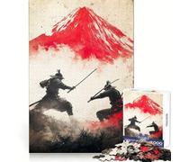 Puzzle da 1000 pezzi con duello tra samurai e graffiti, ideale per adolescenti Migliora la memoria, favorisce il rilassamento mentale e crea un regalo creativo (38x26cm)