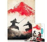 Puzzle da 1000 pezzi con duello tra samurai e graffiti, ideale per adolescenti Migliora la memoria, favorisce il rilassamento mentale e crea un regalo creativo (38x26cm)